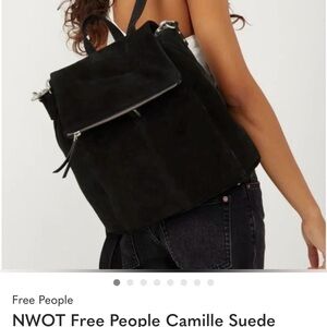 Free People Dark Suede Backpack